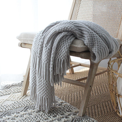 Nordic Knitted Woolen Blanket