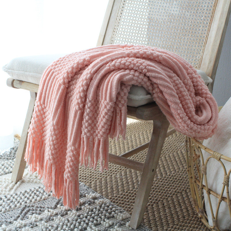 Nordic Knitted Woolen Blanket