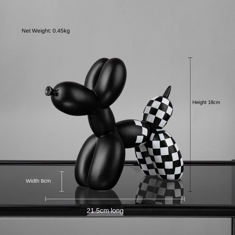 Black And White Balloon Dog Ornament Animal