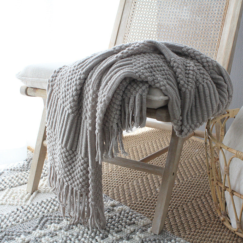 Nordic Knitted Woolen Blanket