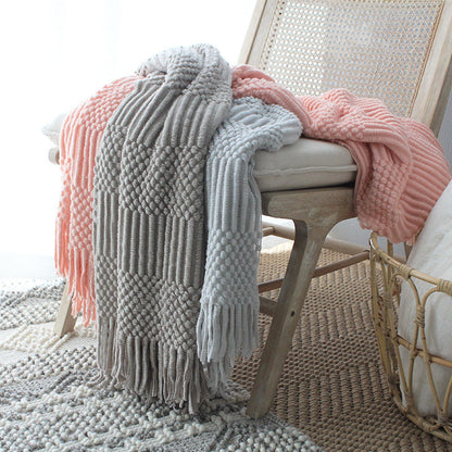 Nordic Knitted Woolen Blanket